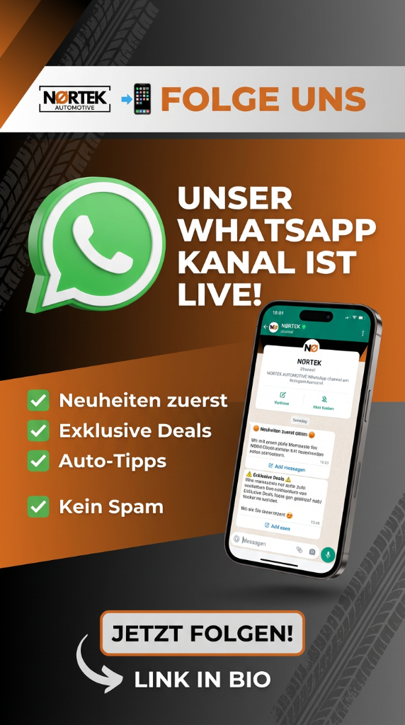Unser WhatsApp-Kanal ist live! Neuheiten zuerst, Exklusive Deals, Auto-Tipps, Kein Spam – Jetzt folgen!